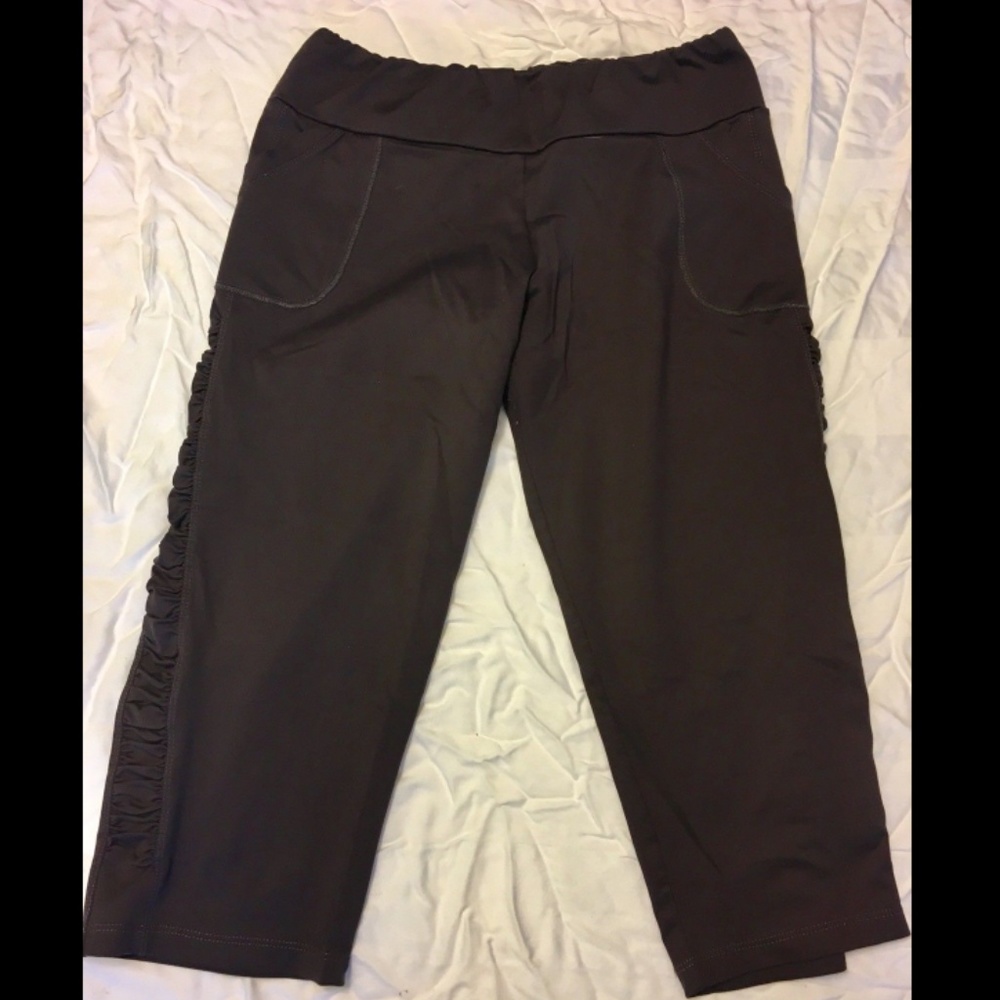 Gray Maternity EXERCISE Work Out CAPRI Joggers S